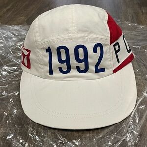 🔥 Rare Polo Ralph Lauren Stadium Collection Long Bill Cap 1992 P Wing Limited